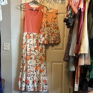 Floral Mother-Daughter Dress Set